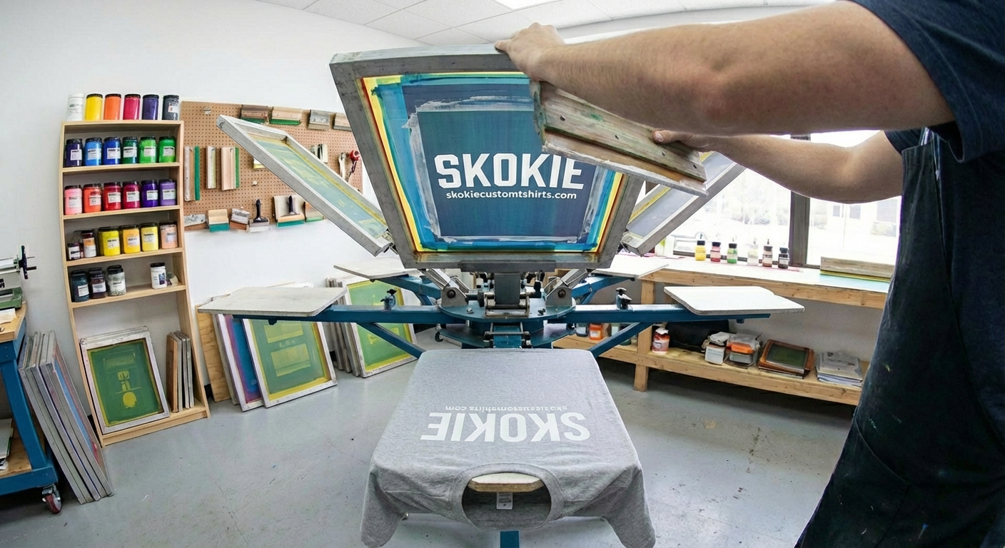 Custom screen printing for Skokie IL 60076 60077